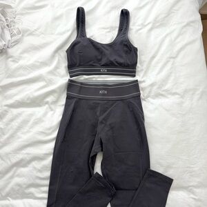 Kith Grey Sports Bra and Leggings Set